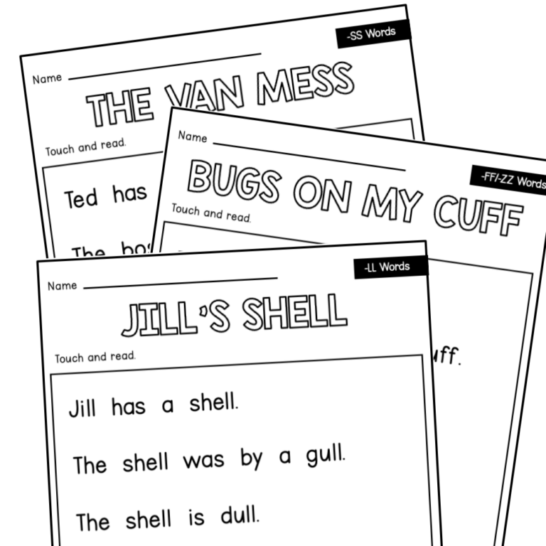 Floss Rule Decodable Passages
