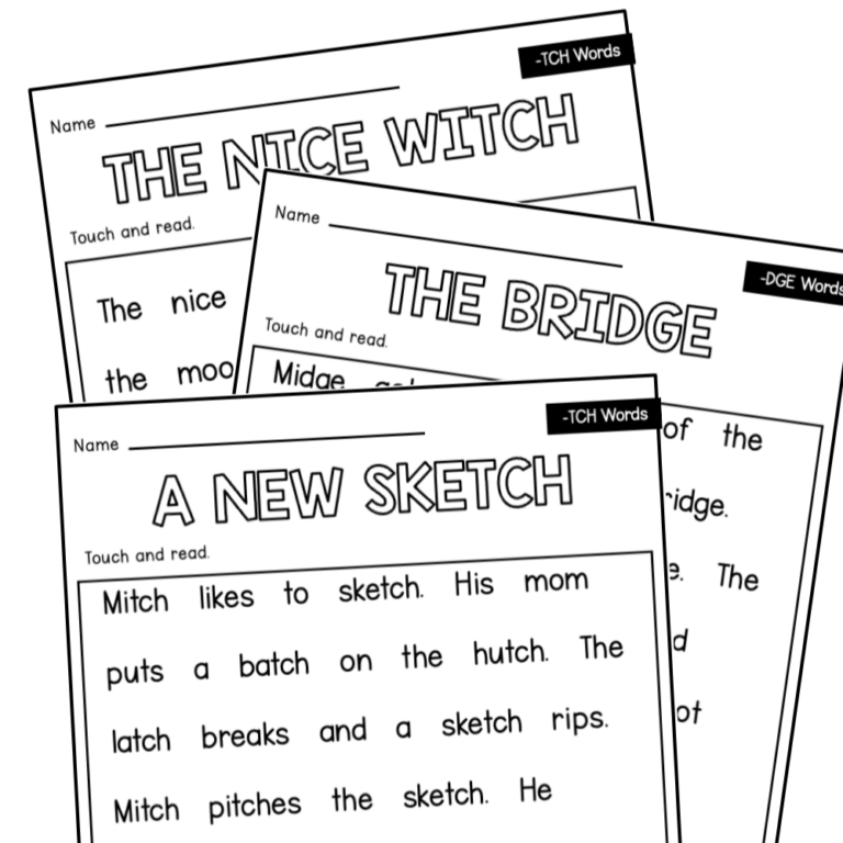 Trigraph Decodable Passages