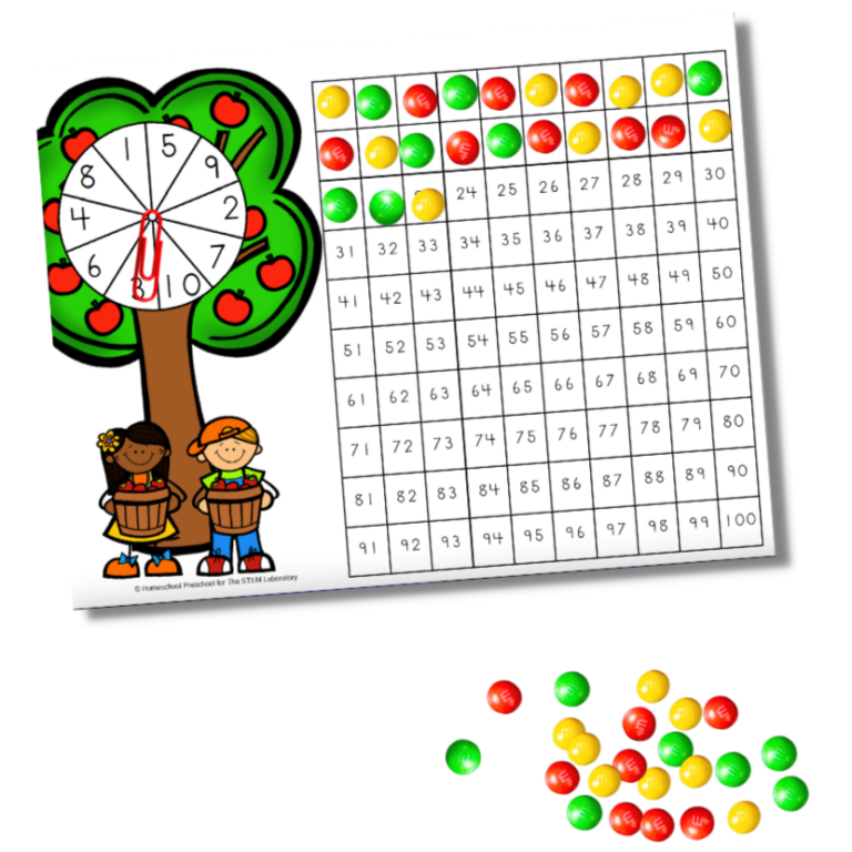 Hundred Chart Apple Addition
