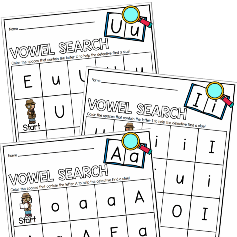 Vowel Search Mazes