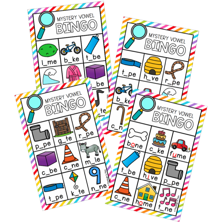 Magic E Mystery Vowel Bingo
