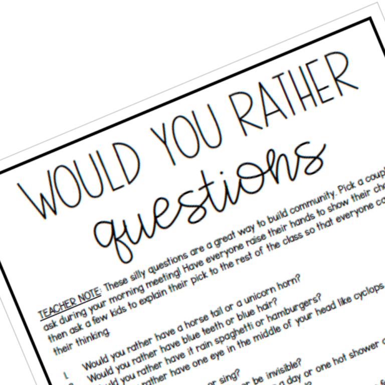 Would You Rather Questions