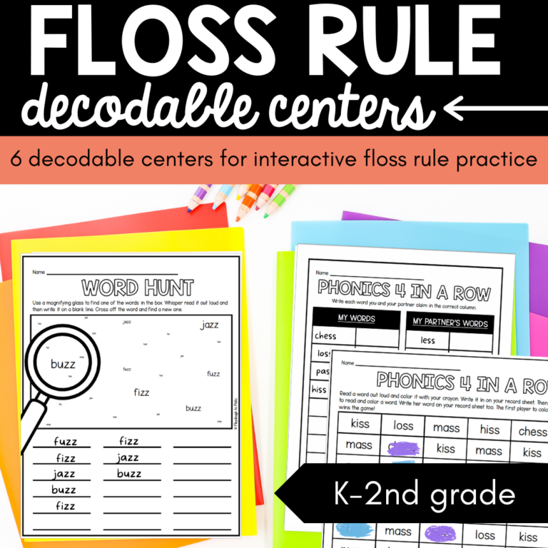 Decodable Floss Rule Centers