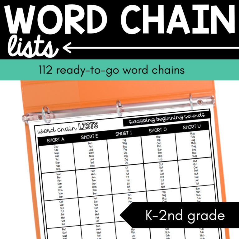 Word Chain Lists