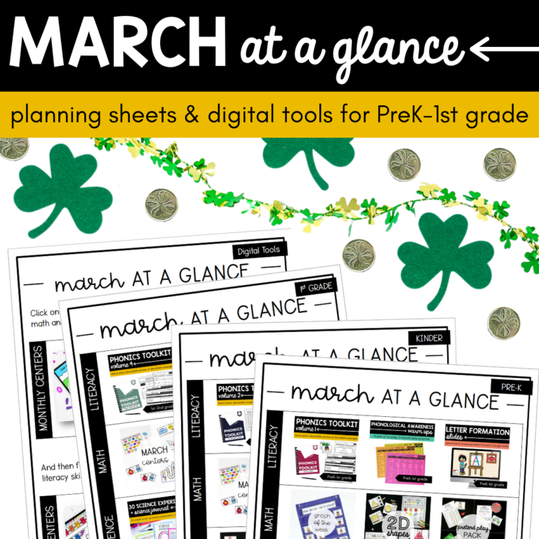 March at a Glance Lesson Plans