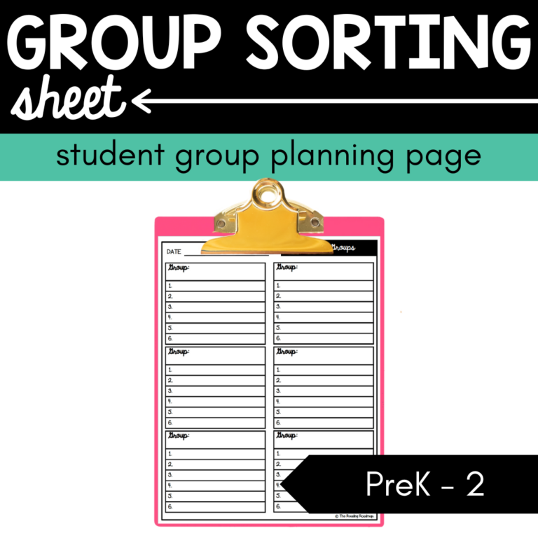 Group Sorting Sheet