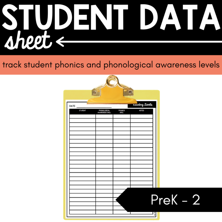Student Data Sheet