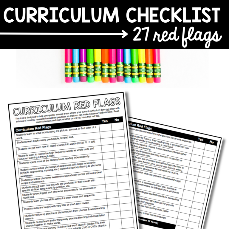 Curriculum Red Flag Checklist