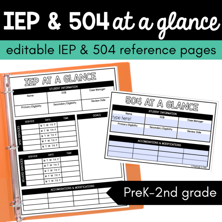 IEP & 504 at a Glance