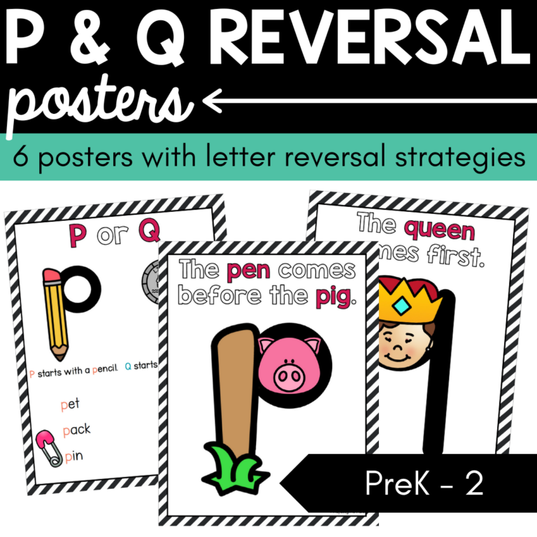 P and Q Reversal Posters