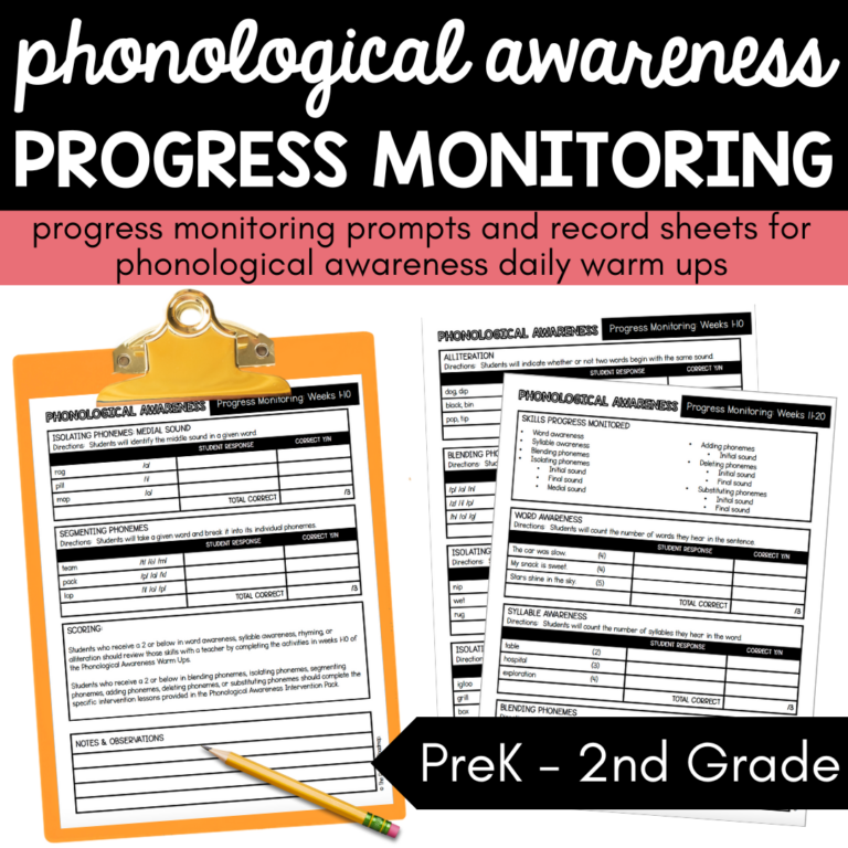Phonological Awareness Progress Monitoring