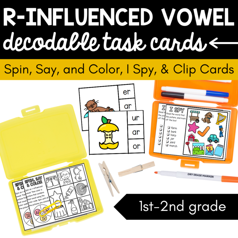 R-Influenced Vowel Decodable Task Cards