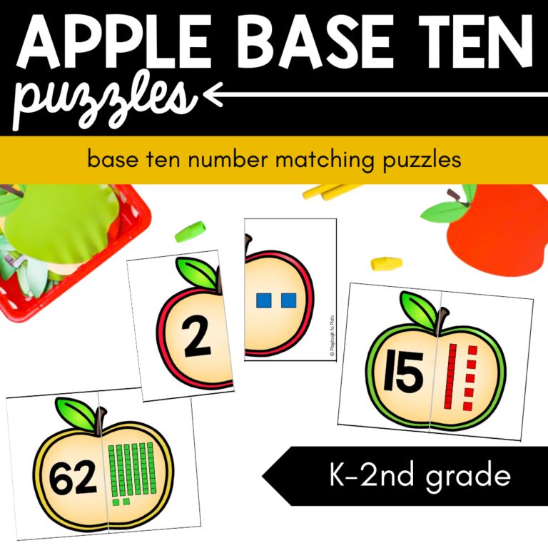 Apple Base Ten Puzzles