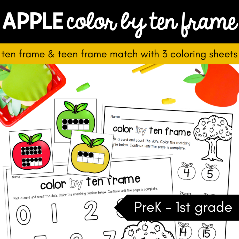 Apple Color by Ten Frame