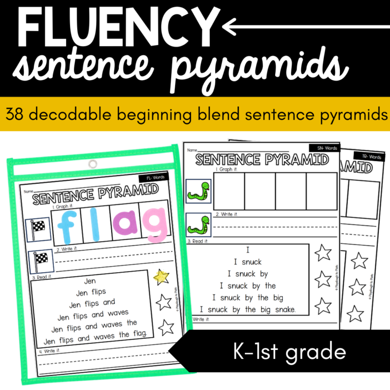 Beginning Blend Sentence Pyramids