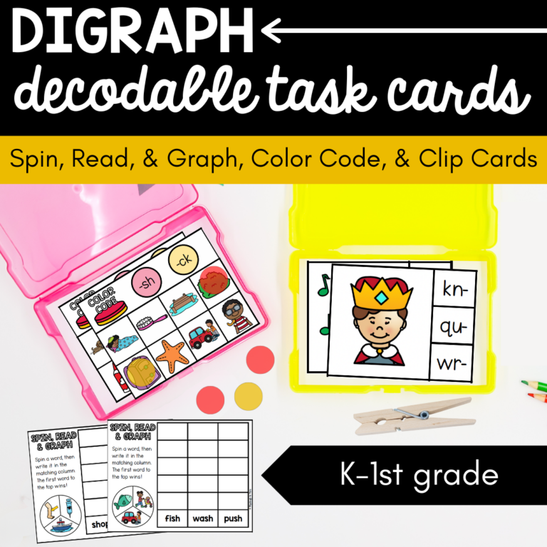 Digraph Decodable Task Cards