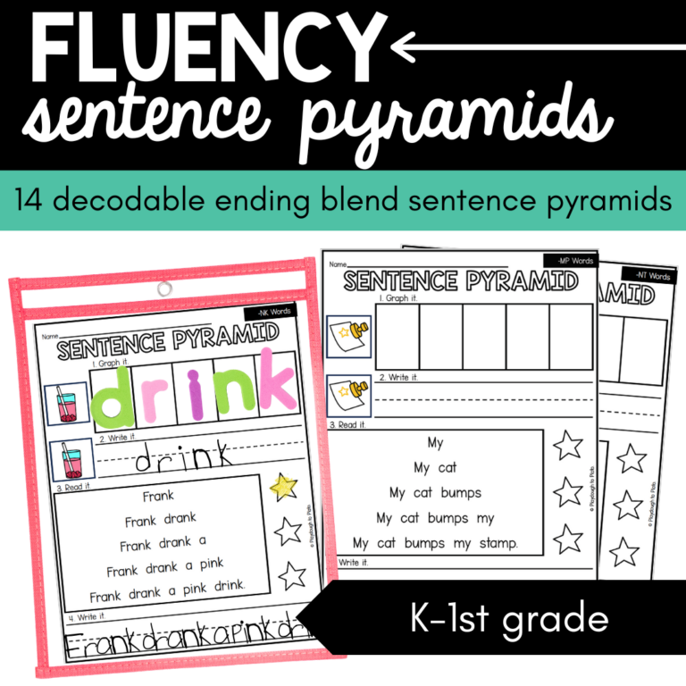 Ending Blend Sentence Pyramids