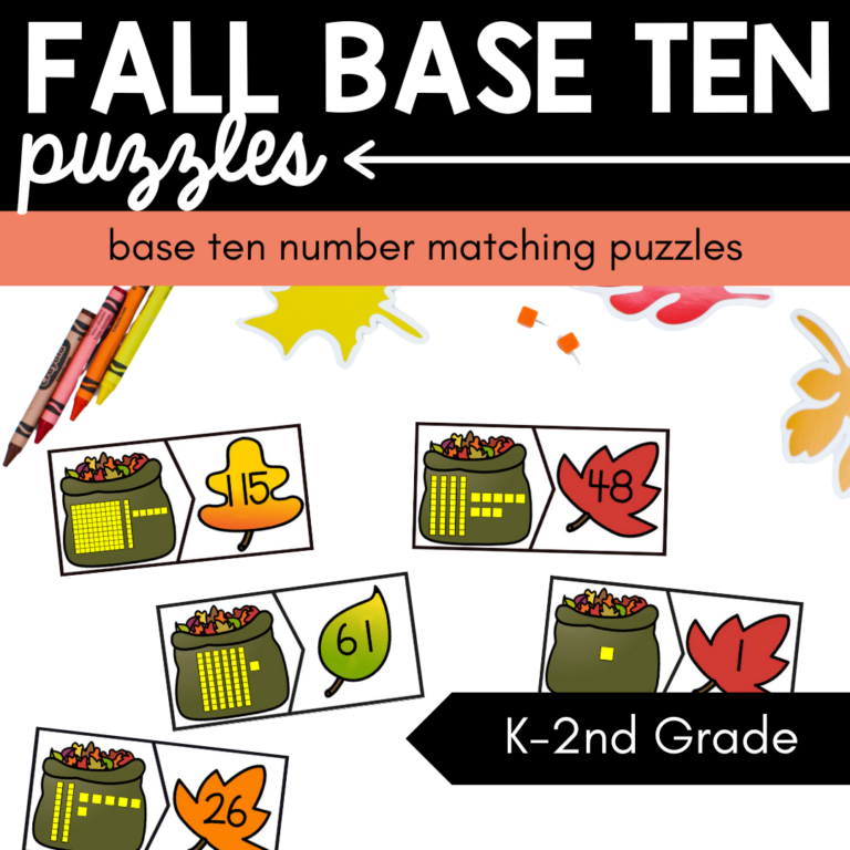Fall Base Ten Puzzles