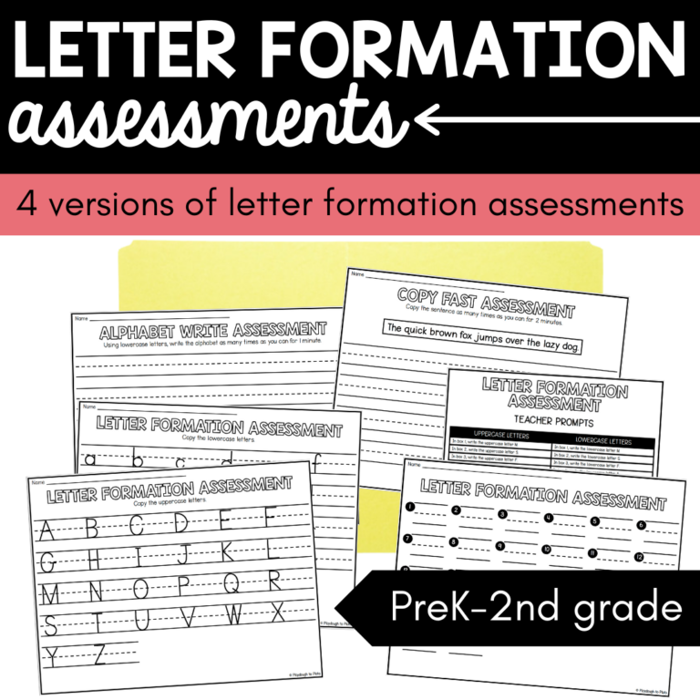 Letter Formation Assessments