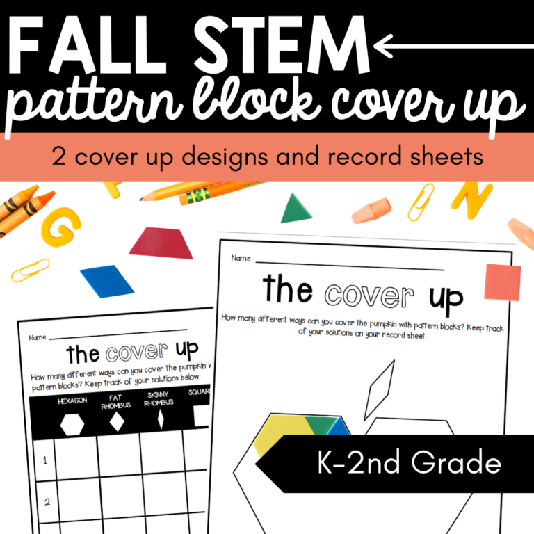 Fall STEM Pattern Block Cover Up