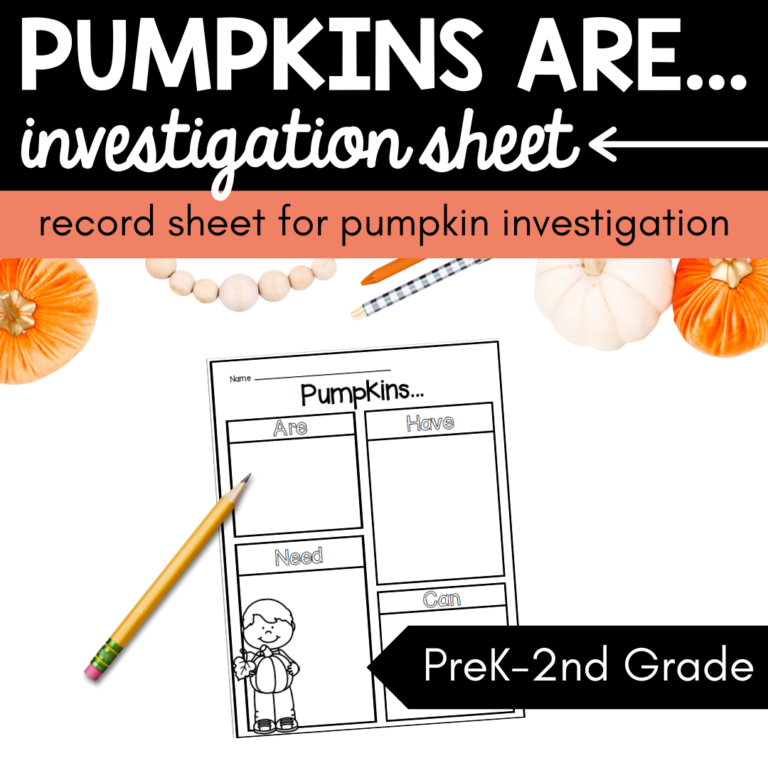 Pumpkins Are… Investigation Sheet