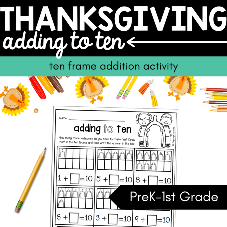 Thanksgiving Adding to Ten