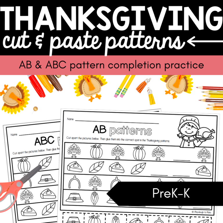 Thanksgiving Cut and Paste Patterns