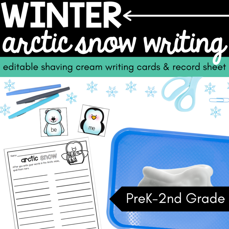 Editable Winter Arctic Snow Writing