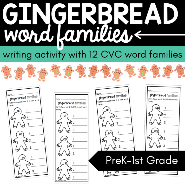 Gingerbread Word Families