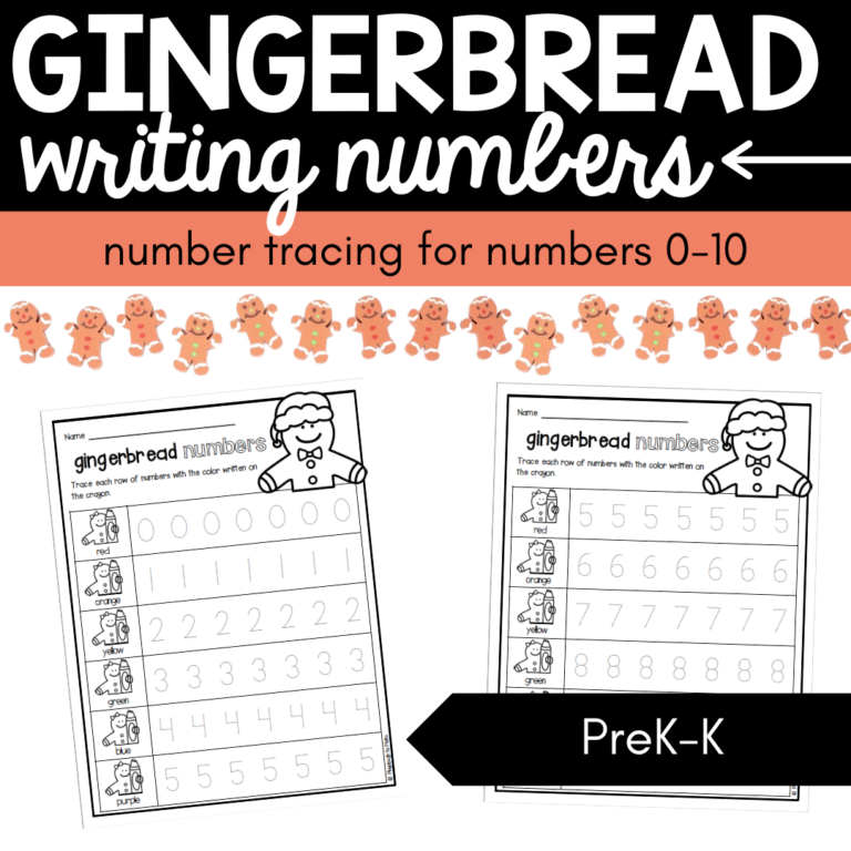 Gingerbread Writing Numbers
