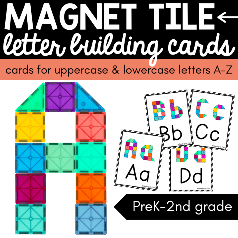 Magnet Tile Letter Building Cards