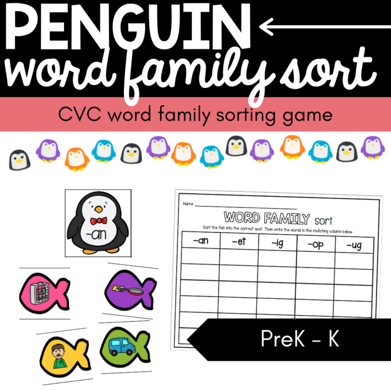 Penguin Word Family Sort