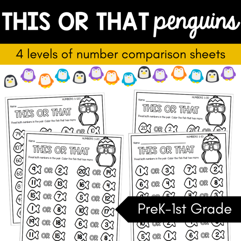 This or That Penguin Number Comparisons
