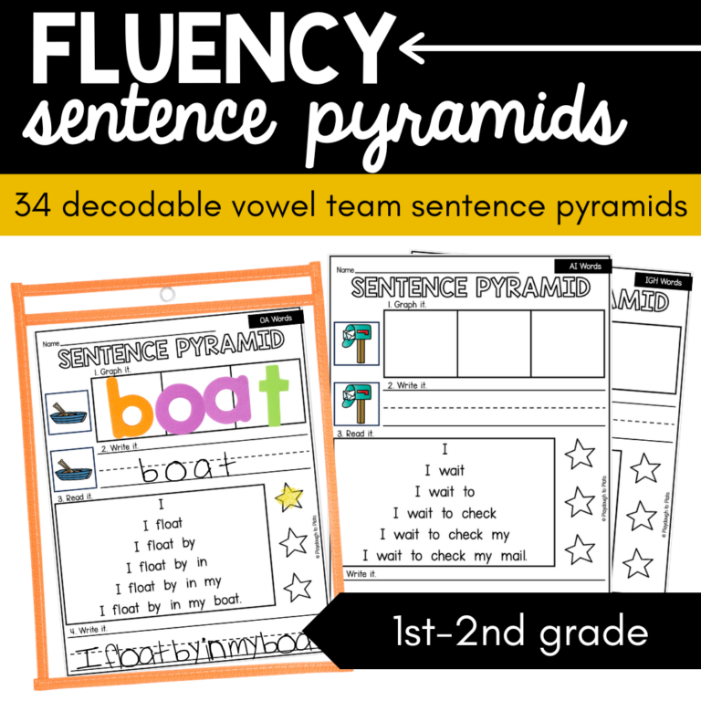 Vowel Team Sentence Pyramids