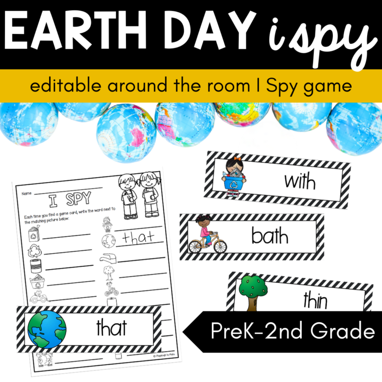 Editable Earth Day I Spy