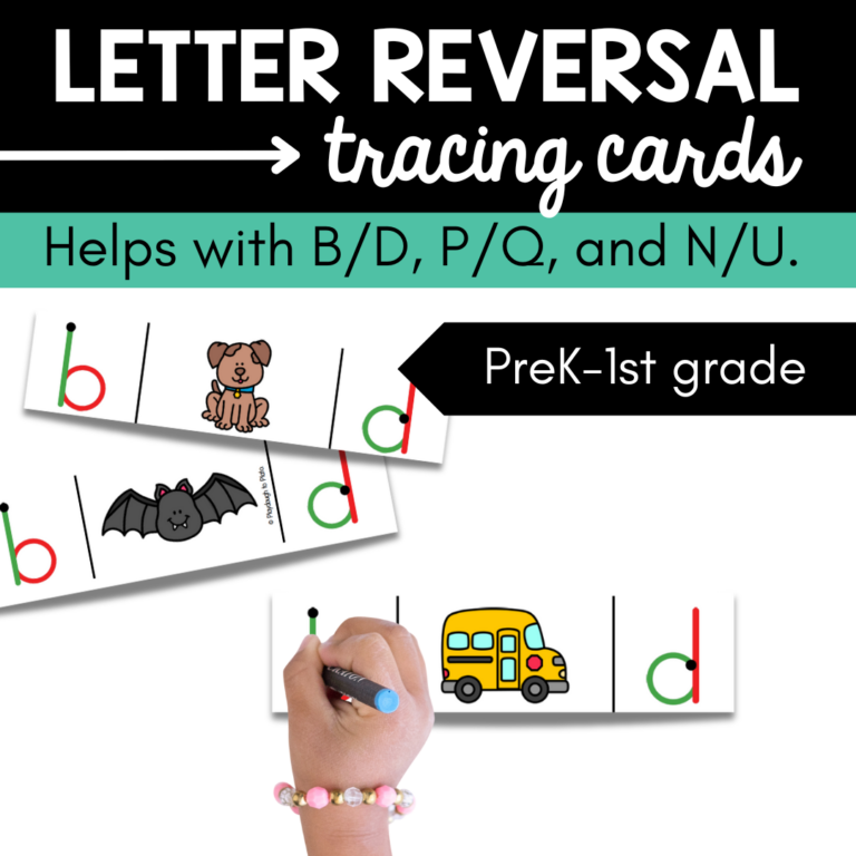 Letter Reversal Tracing Cards