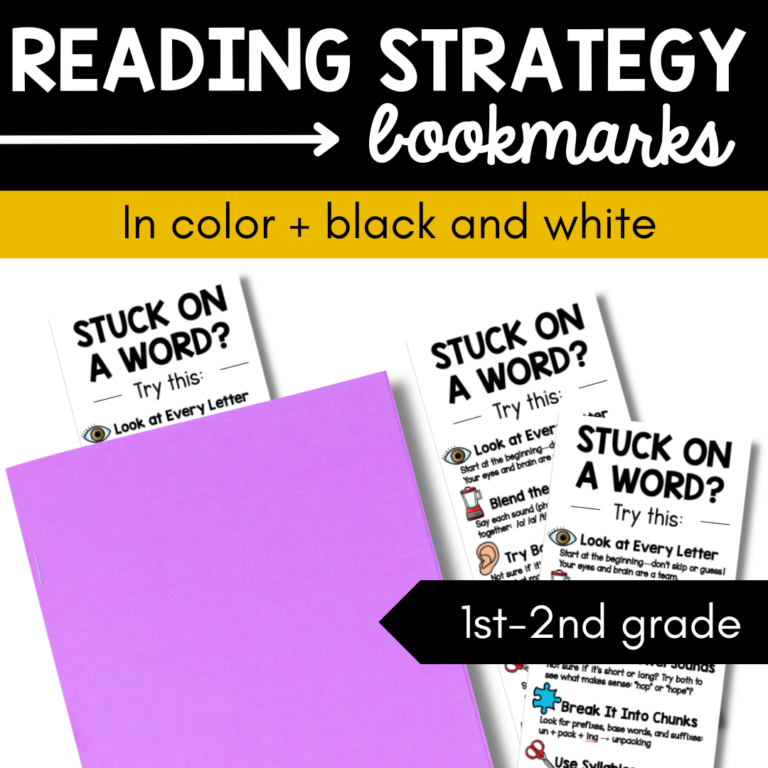 Reading Strategy Bookmarks