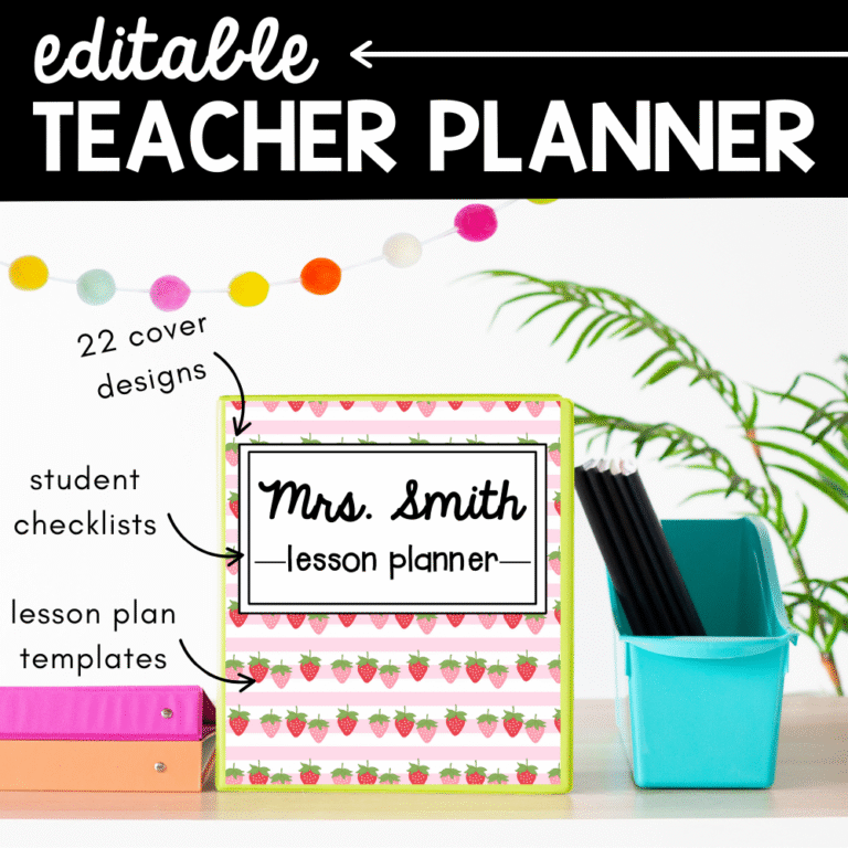 EDITABLE Lesson Planner