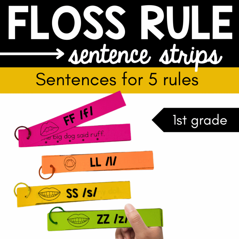 Floss Rule Sentence Strips