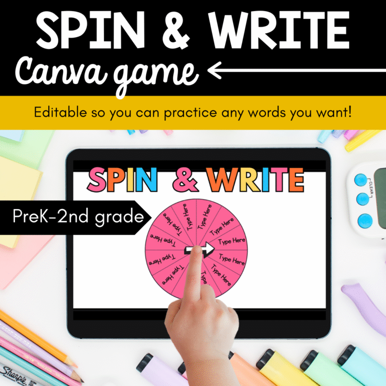 Spin & Write Canva Game