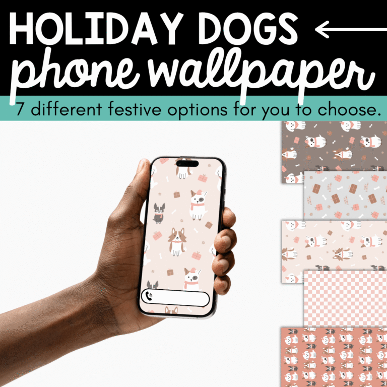 Holiday Dogs Phone Wallpaper