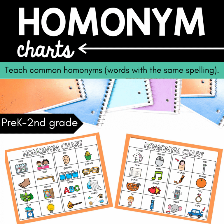 Homonym Charts