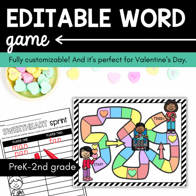 Editable Sweetheart Sight Word Game