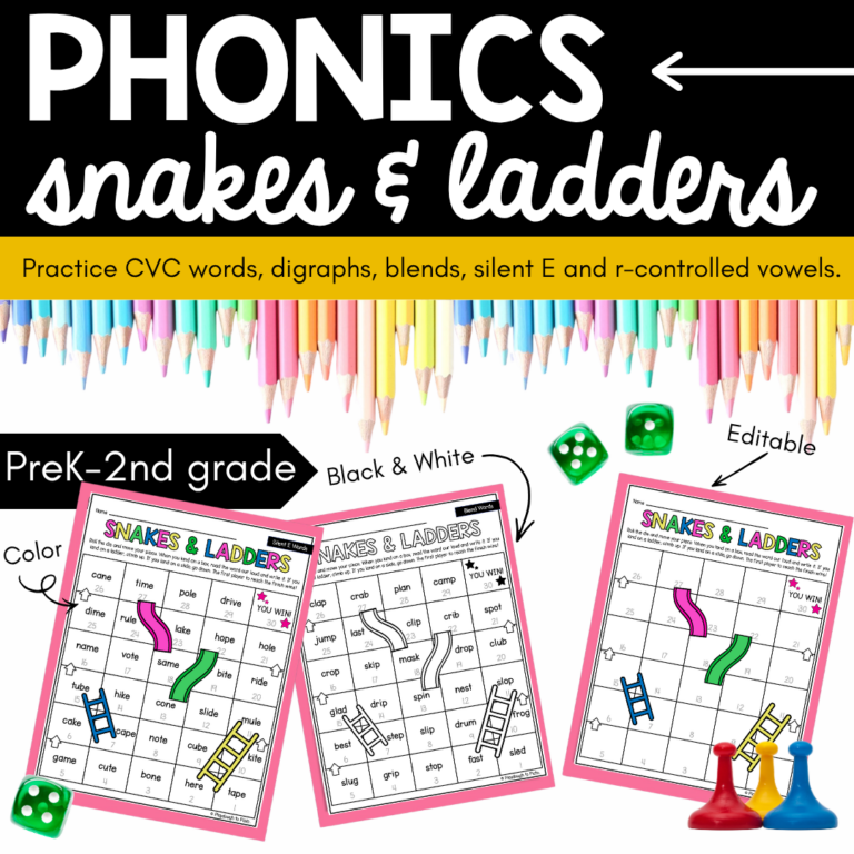 Phonics Snakes and Ladders